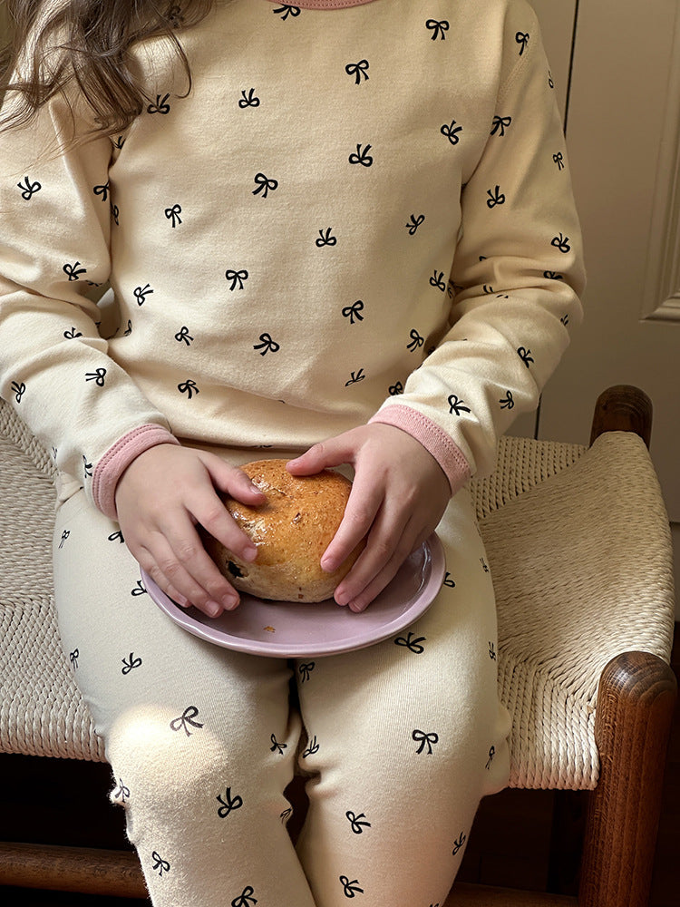 Long Sleeve Printed Pajama Set 長袖 プリント パジャマ セット【mh0012244】