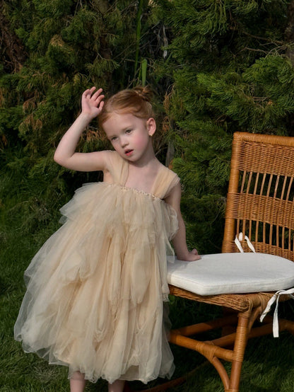Heavy Craftsmanship Mesh Birthday Dress チュール ノースリーブワンピース【mh0013251】