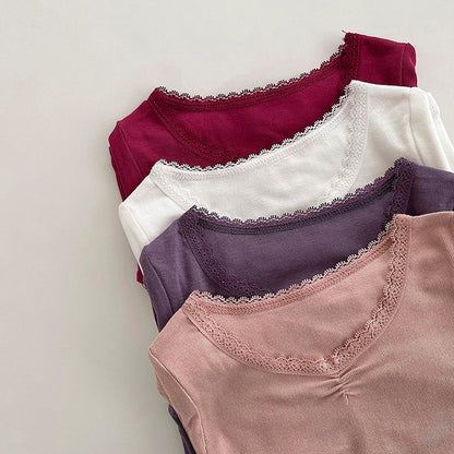 Lace Collar Loungewear Set レース襟 ルームウェア セットアップ【mh0012691】
