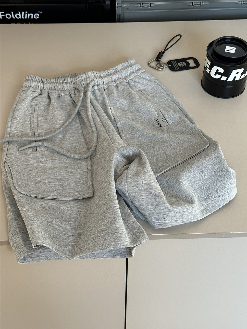 Casual Sport Shorts パッチポケット スウェットハーフパンツ【mh0012957】