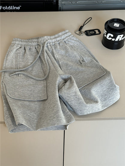 Casual Sport Shorts パッチポケット スウェットハーフパンツ【mh0012957】
