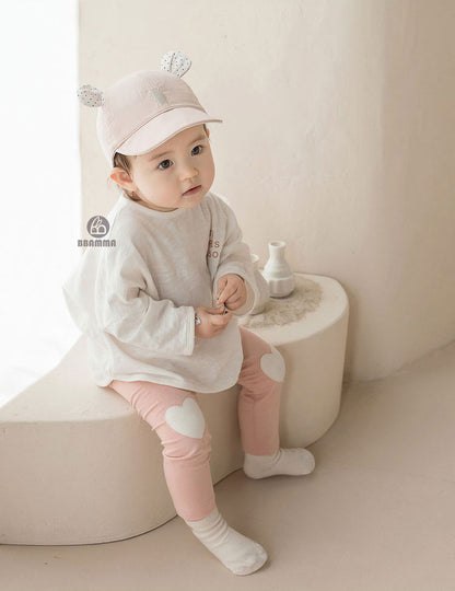 Heart Patch Cotton Leggings ハートパッチ レギンスパンツ【mh0012608】