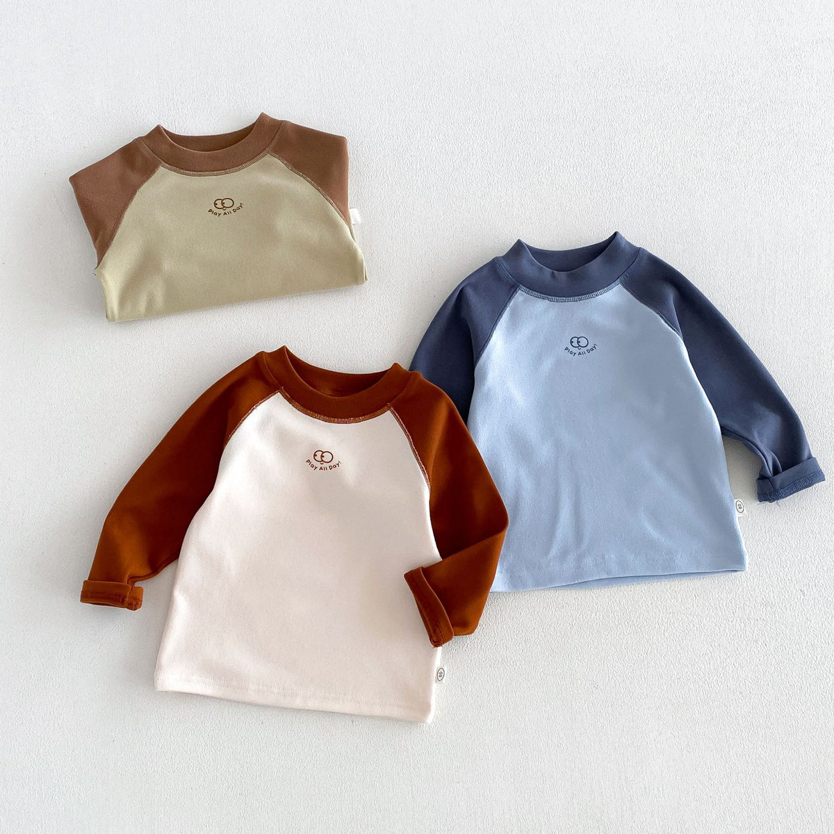 キッズ ラグラン 配色 長袖Tシャツ / ロングパンツ【mh0014770】