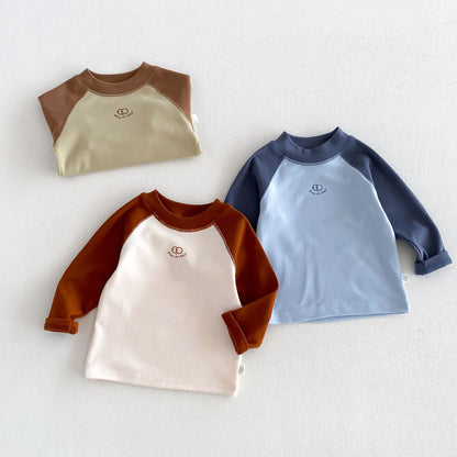キッズ ラグラン 配色 長袖Tシャツ / ロングパンツ【mh0014770】