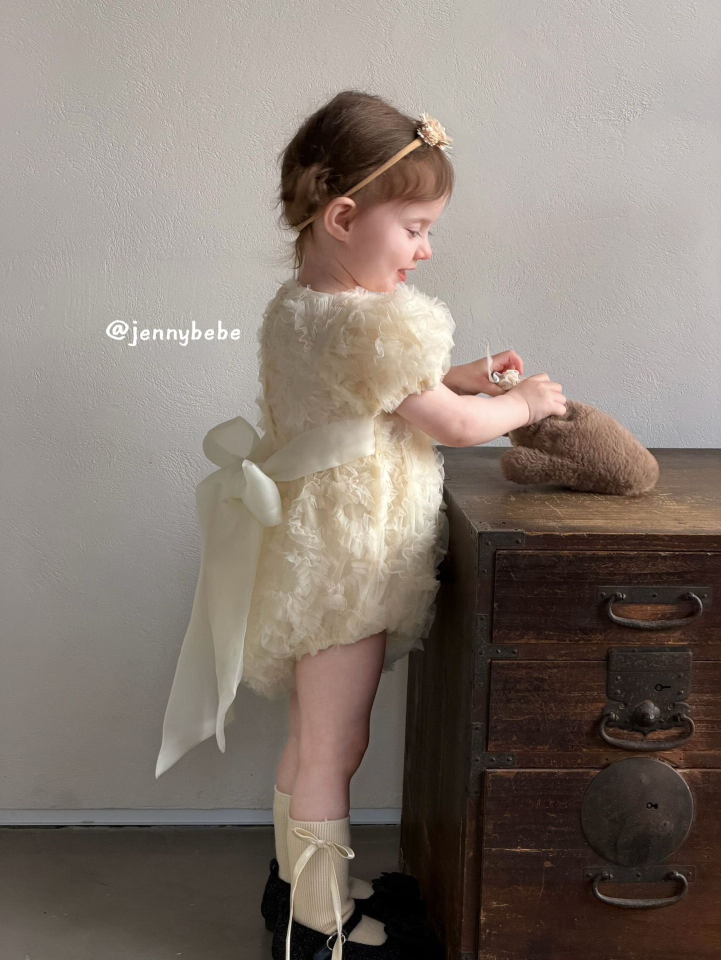 Tulle Ruffle Romper Dress チュール フリル ロンパース ワンピース【mh0012531】