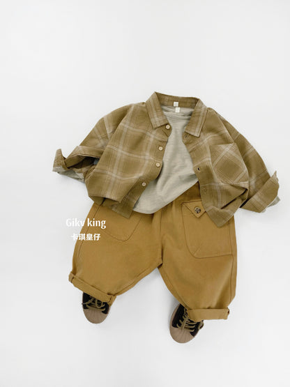 キッズ フラップポケット ルーズ ロングパンツ【mh0014599】