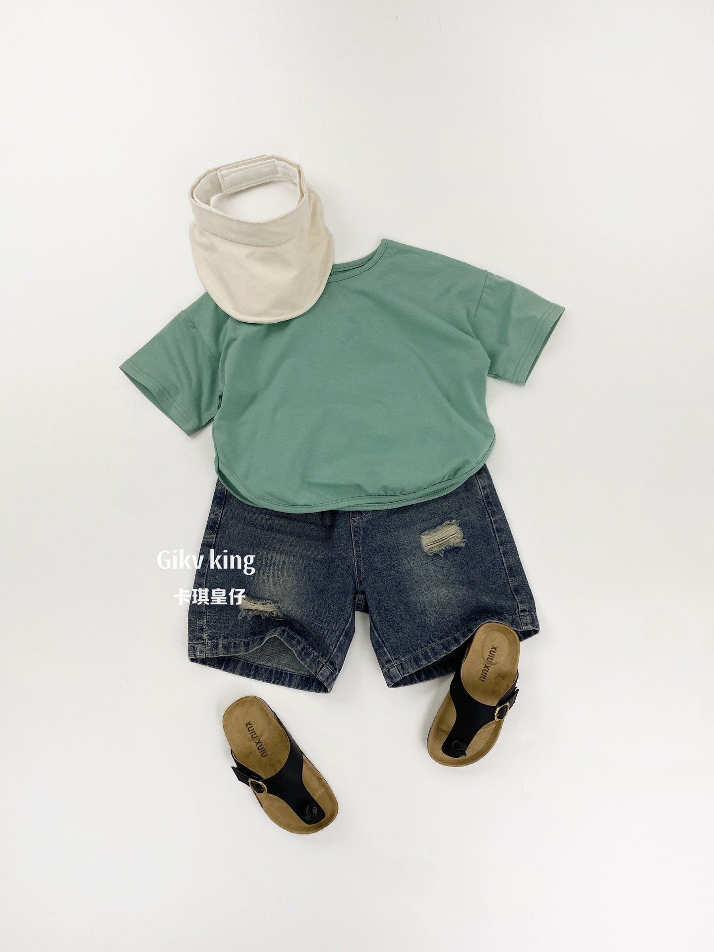 Curved Hem Solid Short Sleeve T-shirt クルーネック 無地 半袖Tシャツ【mh0012830】