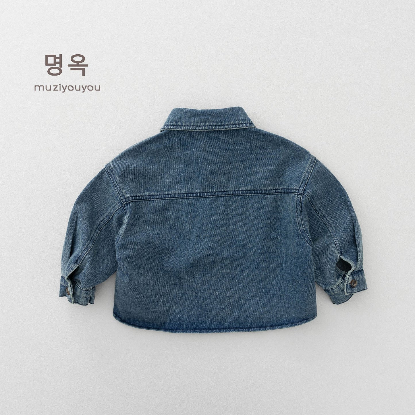 キッズ ルーズ ポケット付き 長袖 デニムシャツ【mh0014171】