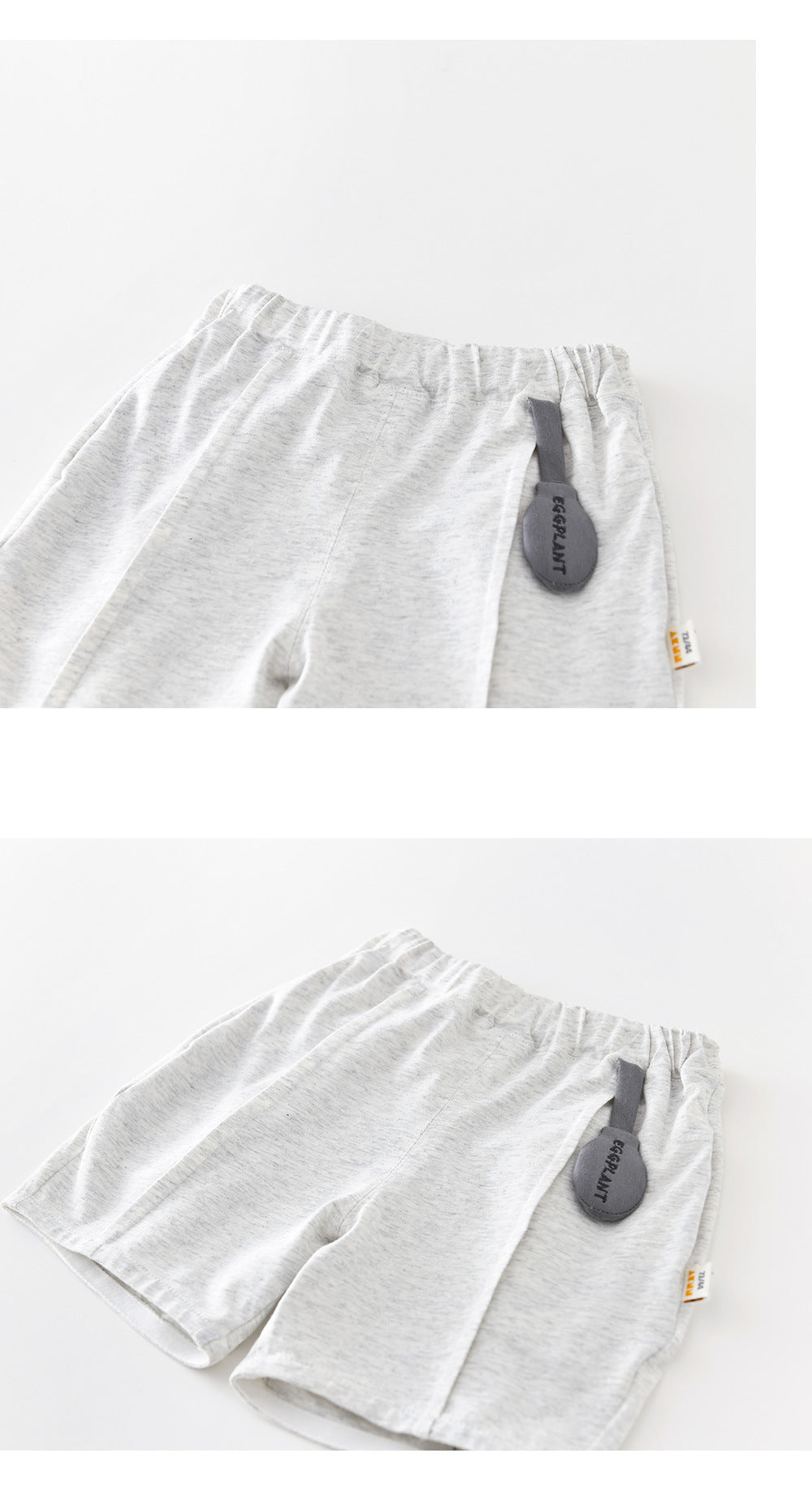 Cartoon Hooded Set Eggplant Print Short Sleeve Setup [mh0012852]