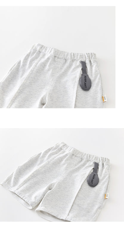 Cartoon Hooded Set Eggplant Print Short Sleeve Setup [mh0012852]