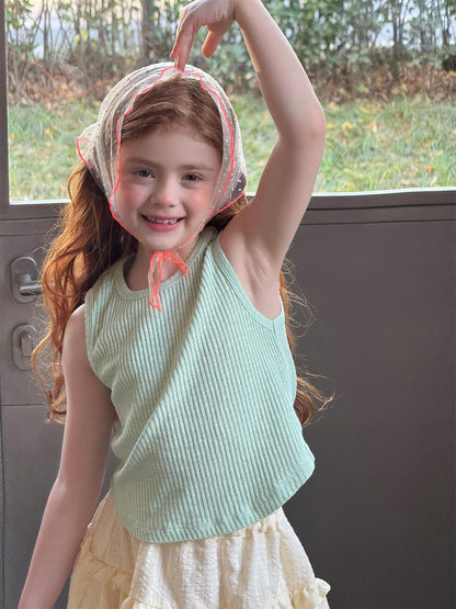 Simple Solid Sleeveless Base Top シンプル ノースリーブ トップス【mh0012219】