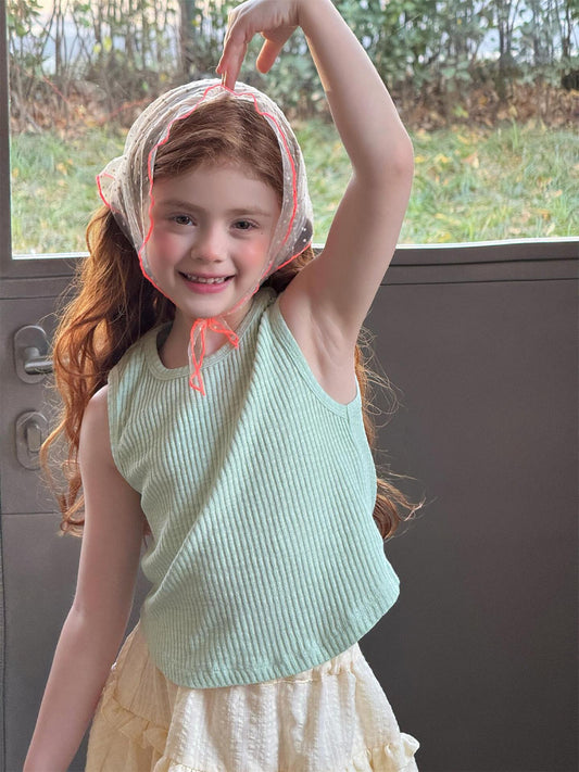 Simple Solid Sleeveless Base Top シンプル ノースリーブ トップス【mh0012219】