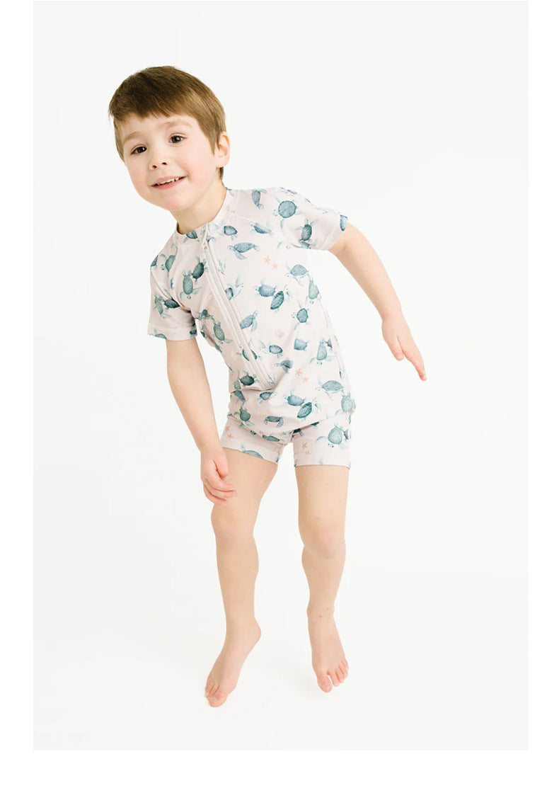 UPF50+ Printed Short Sleeve Swimsuit mh0012589