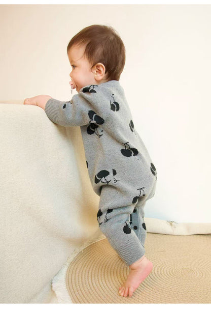 ニットロンパース/カーディガン さくらんぼ柄【mh0011719】