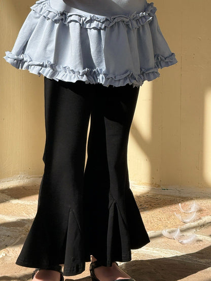 Knit High-Waisted Flared Pants フレア ロングパンツ【mh0013263】