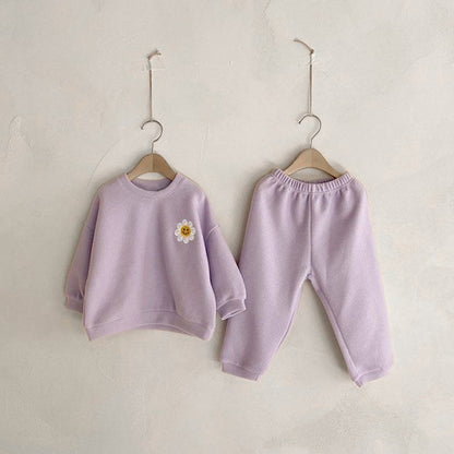 Flower Patch Fleece Sweatshirt Set