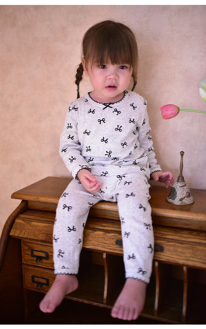 長袖パジャマセット リボン/ハートプリント【mh0011720】