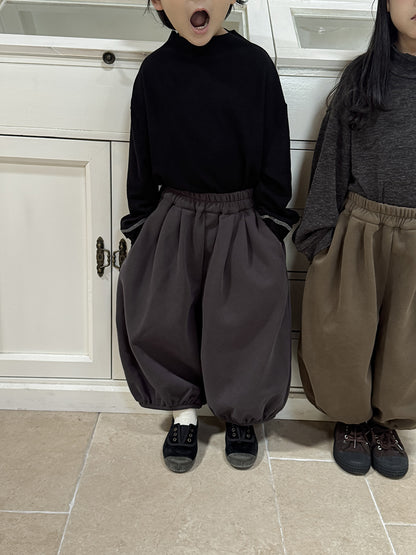 Kids' Pleated Sweat Balloon Long Pants [mh0014784]