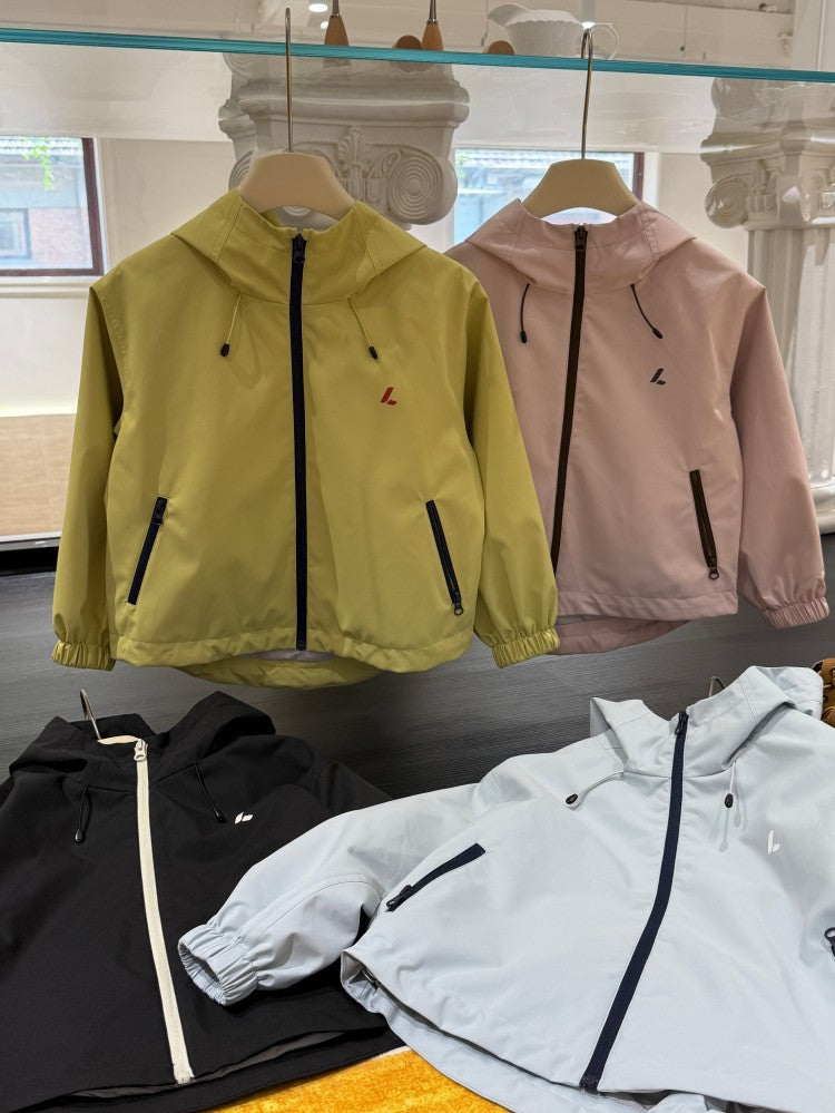 キッズ ジュニア 撥水 フード付き ジップアップ マウンテンパーカー【mh0014418】
