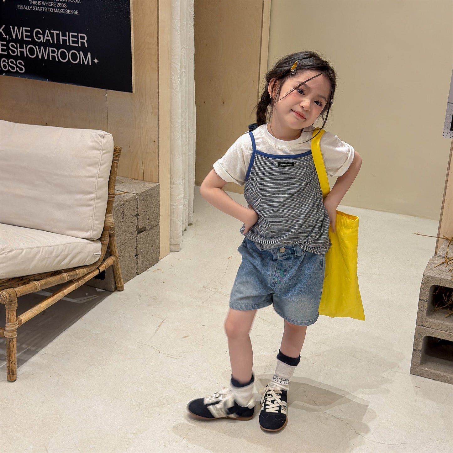 Vintage Washed Denim Shorts ベーシック デニムショートパンツ【mh0013225】