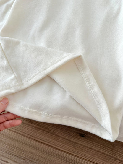 長袖Tシャツ キッズ ハイネック 無地 ベーシック くすみカラー トップス【mh0011664】