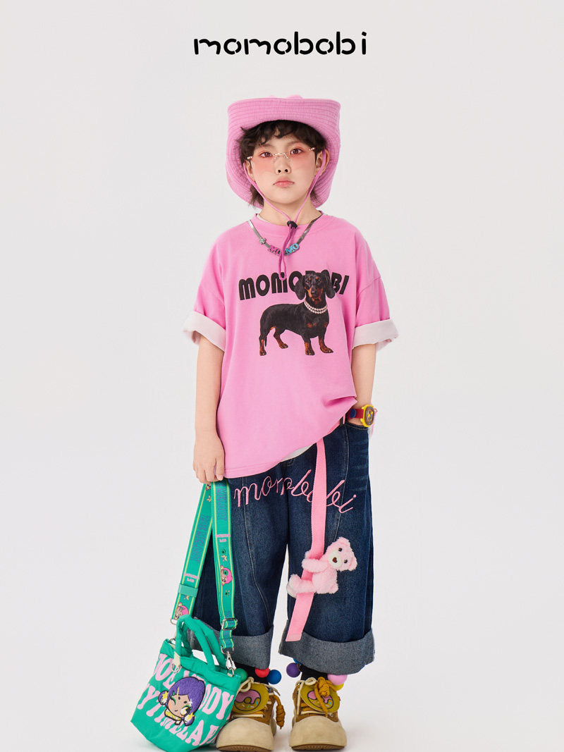 Graphic Dog Tee アニマルプリント 半袖Tシャツ【mh0012993】