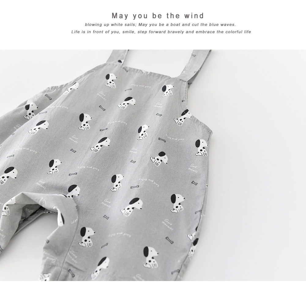 Puppy Graphic Overalls