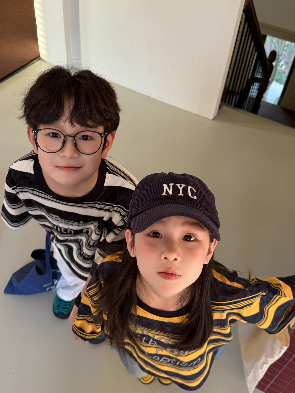 Striped Cotton Short Sleeve T-shirt [mh0012522]