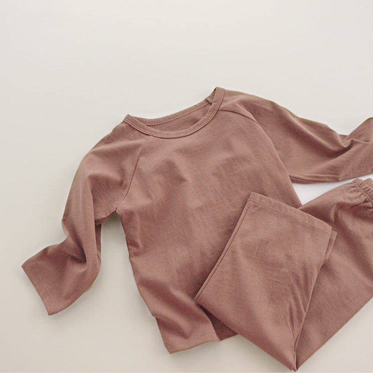 Raglan Sleeve Cotton Lounge Set コットン 無地 ラランスリーブ セットアップ【mh0012667】