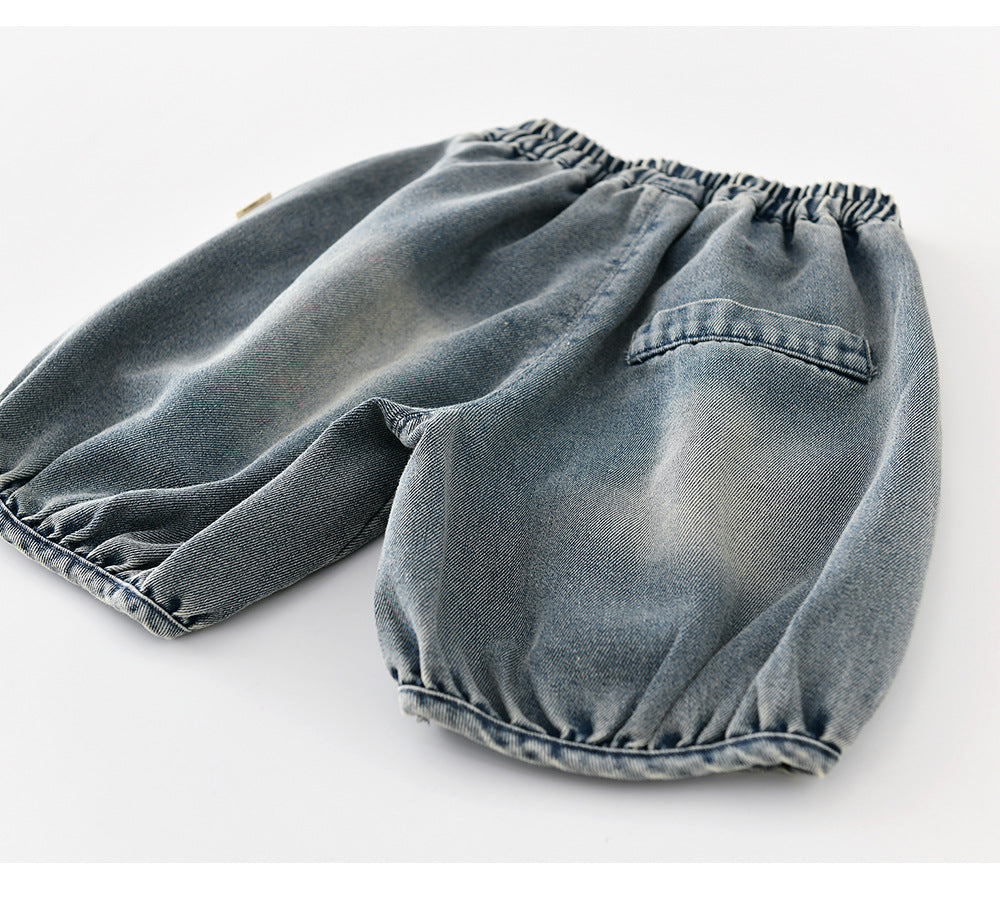 Vintage Balloon Denim ウォッシュ バルーンショートパンツ【mh0012849】