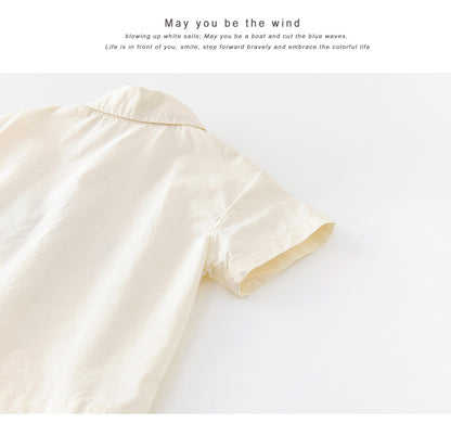 Dog Embroidery Shirt Short Sleeve T-shirt [mh0012858]