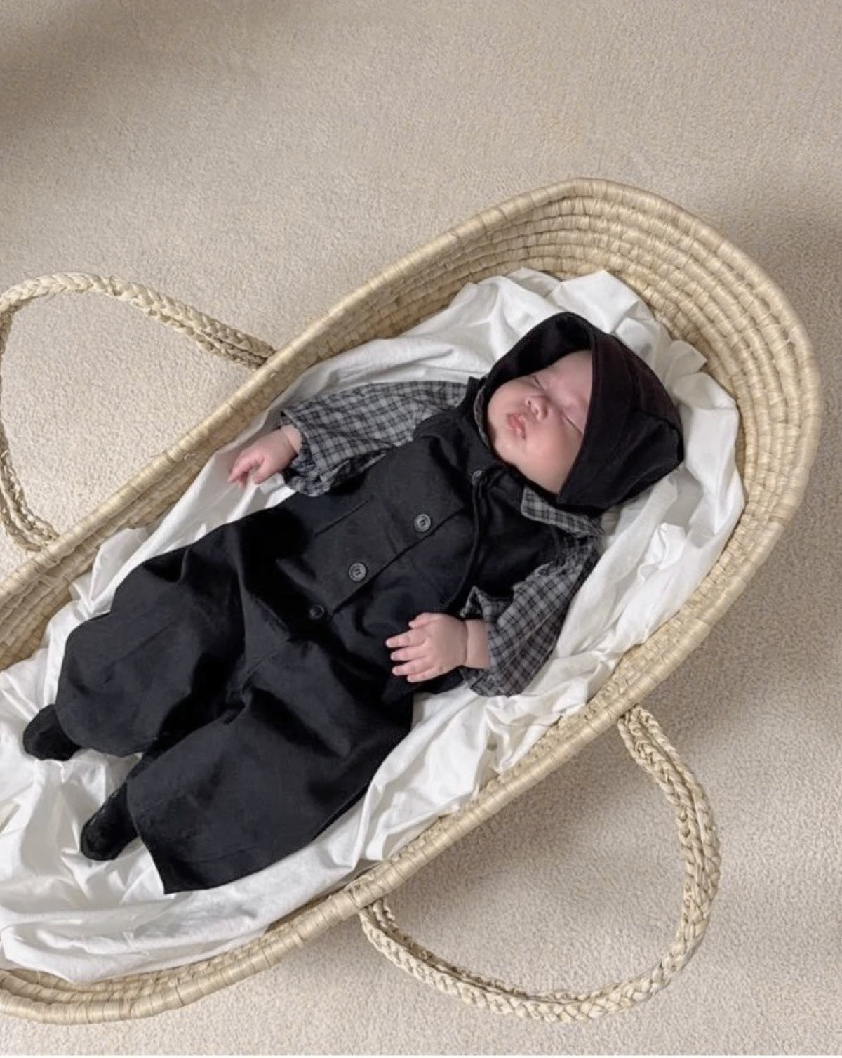 Single Breasted Baby Jumpsuit サロペット ロンパース【mh0012500】