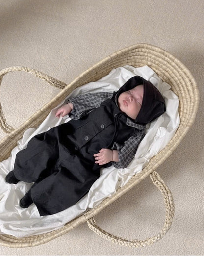 Single Breasted Baby Jumpsuit サロペット ロンパース【mh0012500】