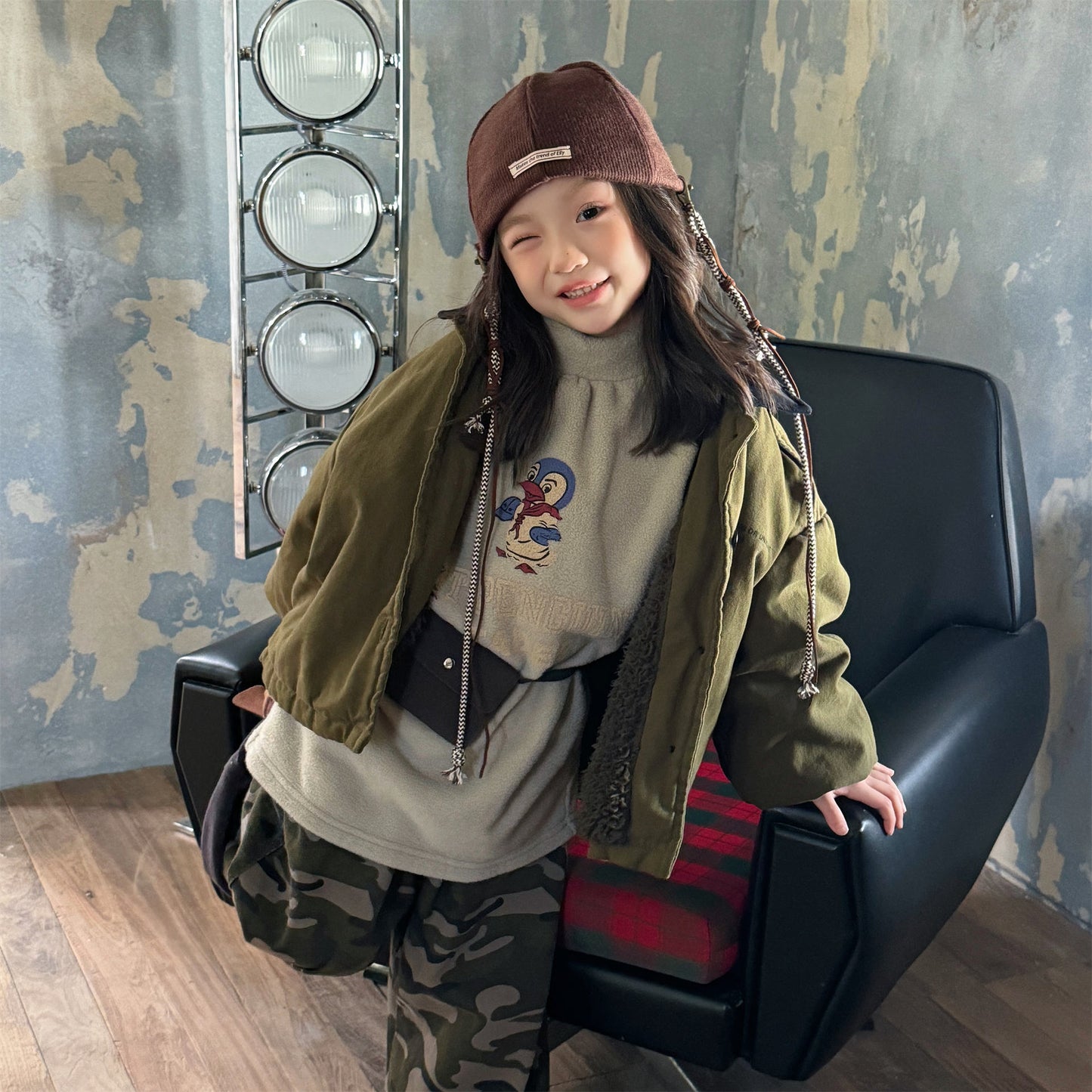 ジャケット 中綿 ボア裏地 ワークテイスト ストリート カジュアル アウター【mh0011604】