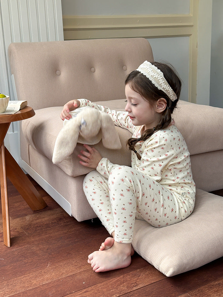 Long Sleeve Printed Pajama Set 長袖 プリント パジャマ セット【mh0012244】