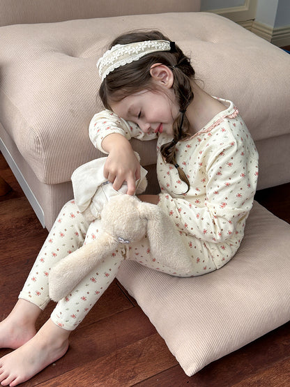 Long Sleeve Printed Pajama Set 長袖 プリント パジャマ セット【mh0012244】