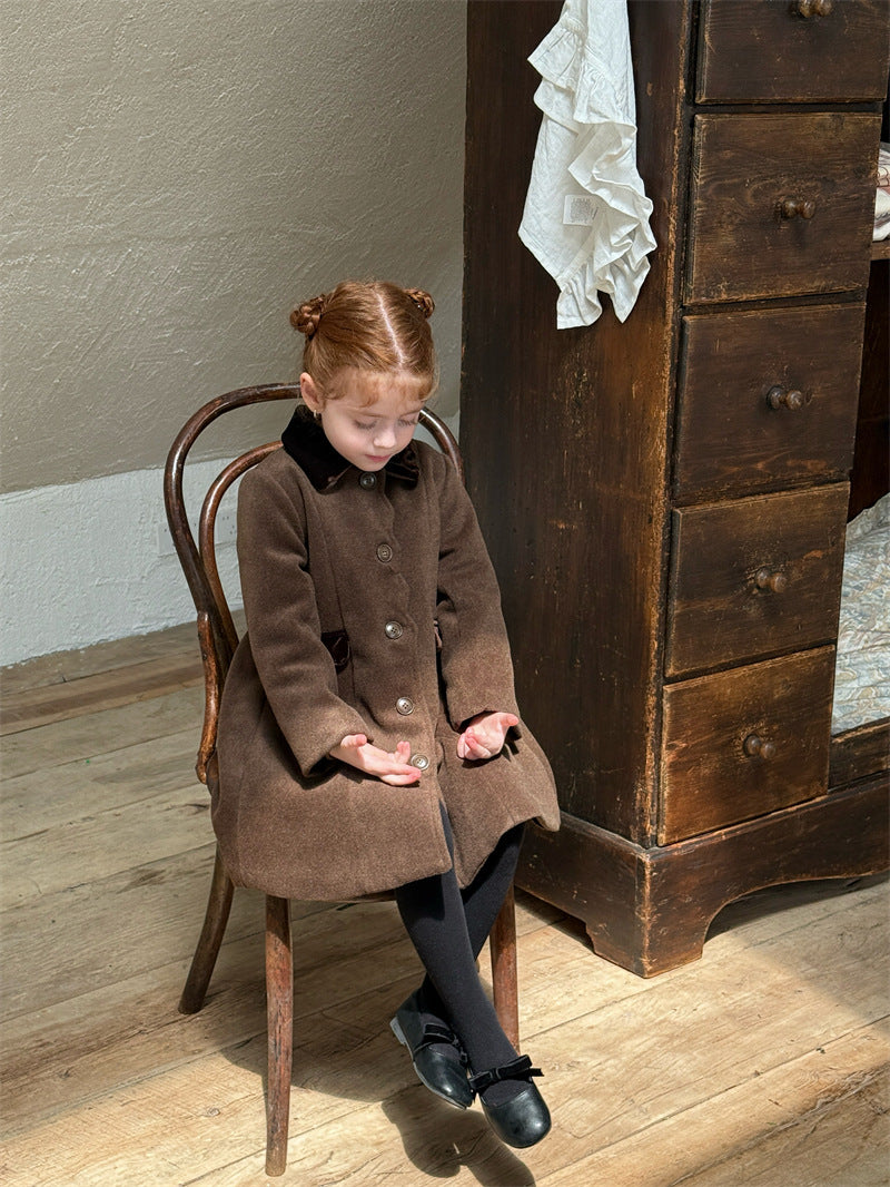 Aラインコート 襟付き ミディ丈 中綿 アウター【mh0011625】