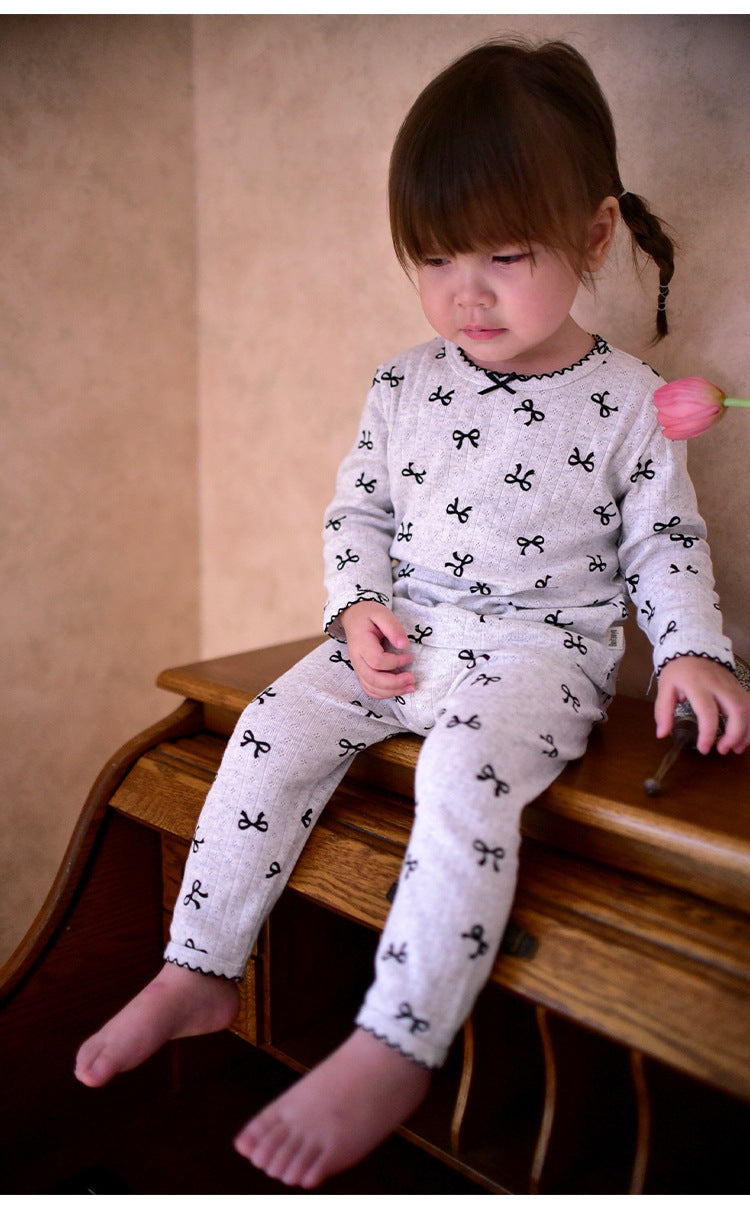 長袖パジャマセット リボン/ハートプリント【mh0011720】