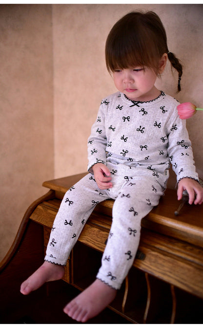 長袖パジャマセット リボン/ハートプリント【mh0011720】