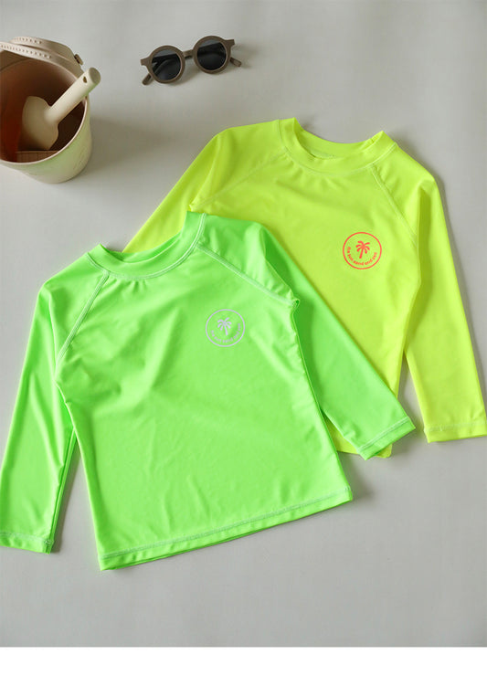 UPF50+ Fluorescent Long-Sleeve Swimsuit Rash Guard Swim Pants [mh0012591]