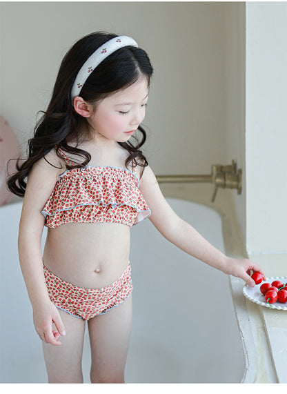 UPF50 Plus Cherry Heart Printed Bikini チェリー ハート 水着【mh0012596】