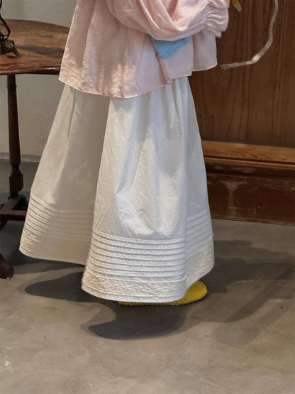 Solid Lace Casual Versatile Skirt レース カジュアルスカート【mh0012224】