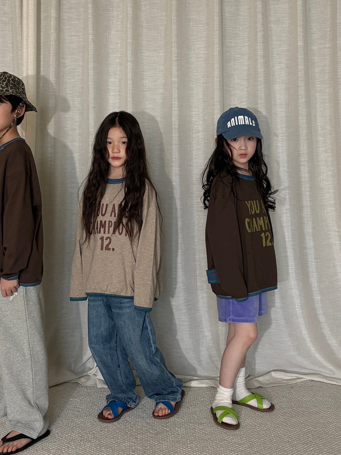 yummy&rocky | Vintage Embroidery Print Sweatshirt コットン スウェットシャツ【mh0020175】