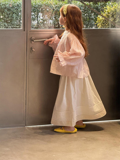 Lace Crew Neck Princess Blouse レース クルーネック ブラウス【mh0012223】