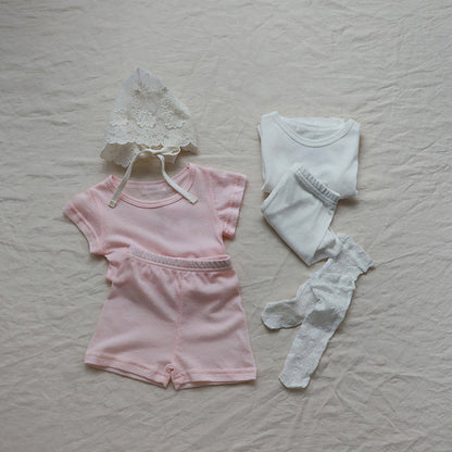 Mesh Cotton Short Set 半袖 パジャマ セット【mh0012607】