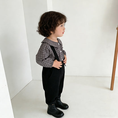 Vintage Plaid Cotton Shirt チェック柄 コットン 長袖シャツ【mh0012498】