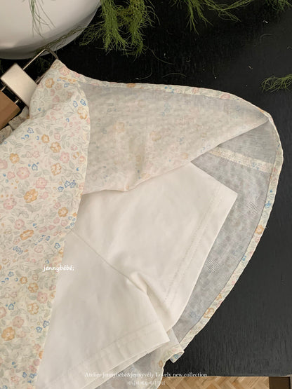 Floral Cotton Blouse Culottes Set