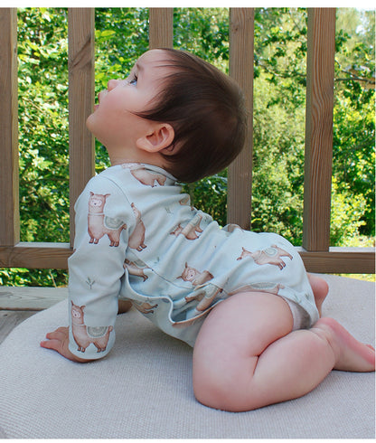 長袖肌着ロンパース/パンツ アニマル/星月プリント ボディスーツ【mh0011724】