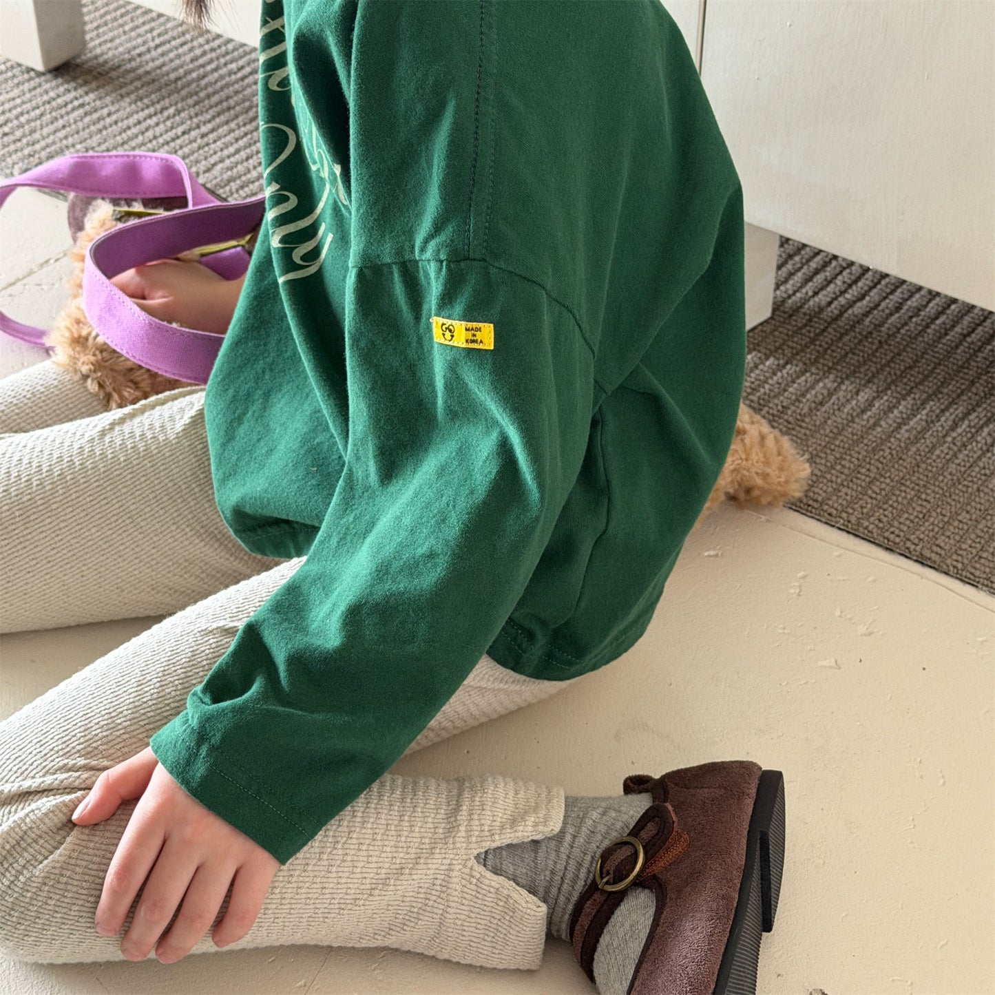 Kids' High-Waist Back Pocket Leggings Pants [mh0014051]