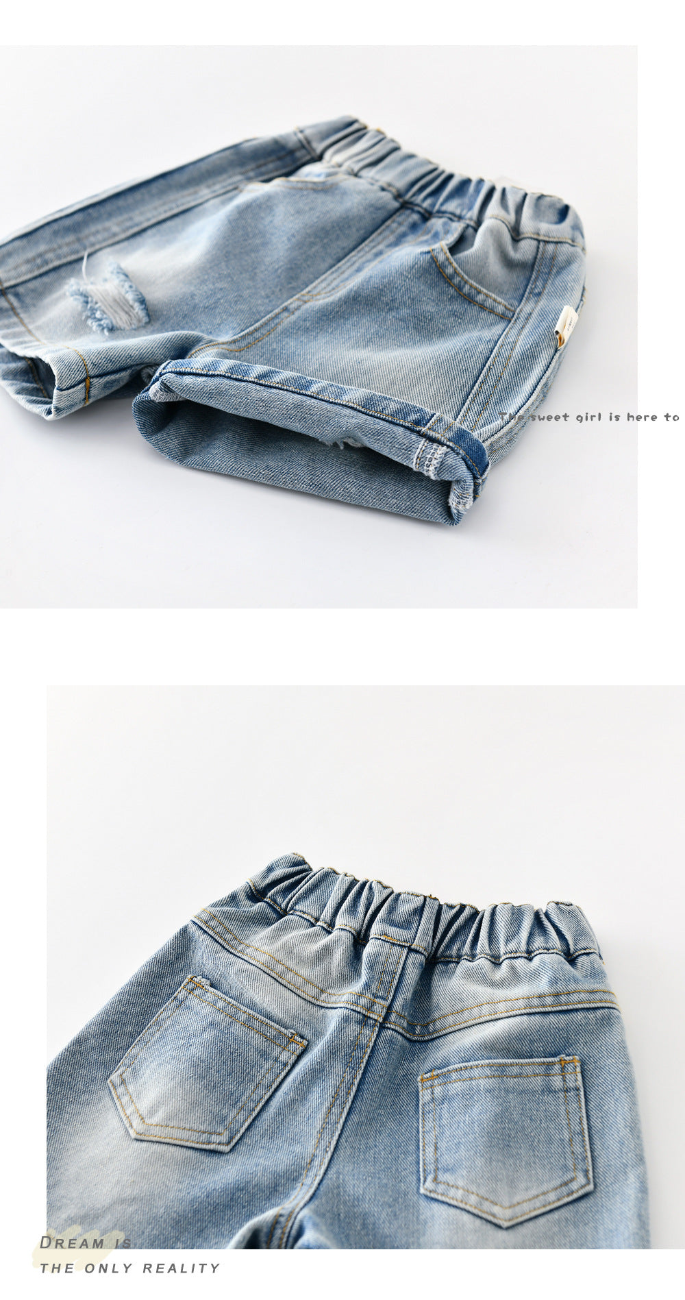 Vintage Distressed Denim Shorts [mh0012853]